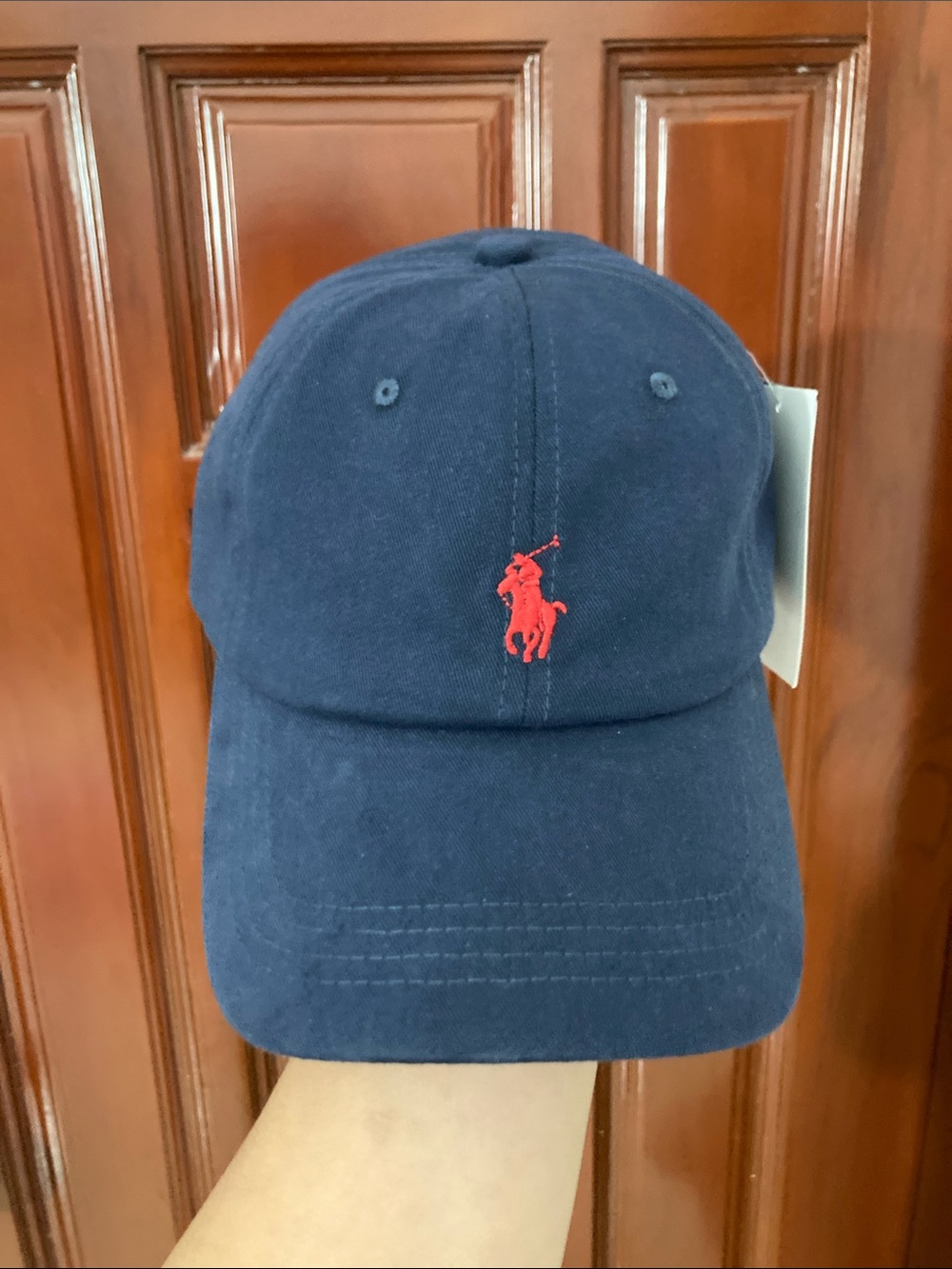 Ralph Lauren Navy Baseball Cap with Red Pony